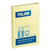 NOTAS ADHESIVAS 50X76 MILAN AMARILLO | 10 UNIDADES | (MILAN)